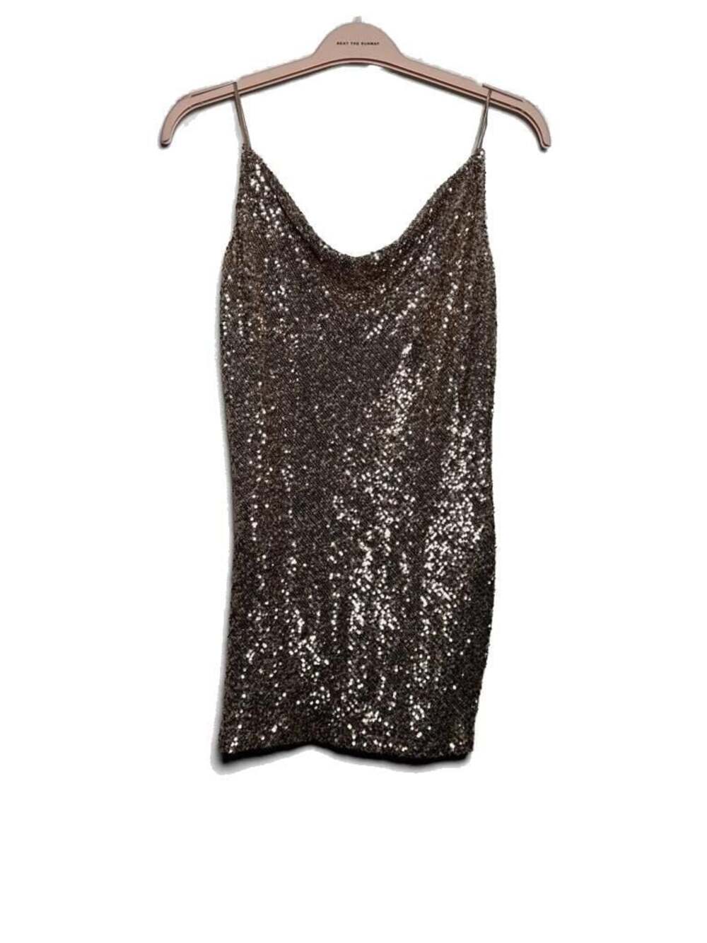 Generation Love Gold Sequin Cowl Neck Mini Dress Size S